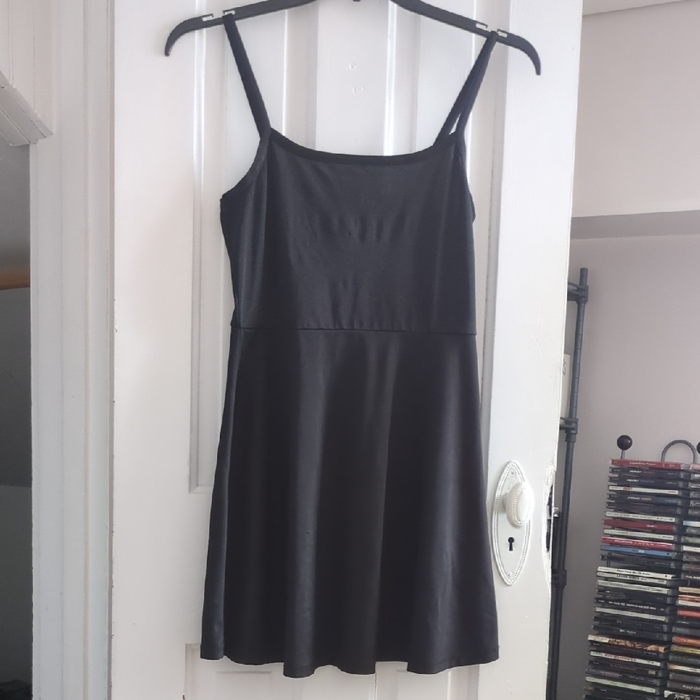 Hot Topic Black Spaghetti Strap Scuba Dress